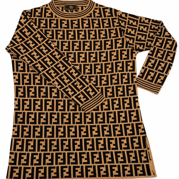 Fendi Women's Sweater in Black and Tan